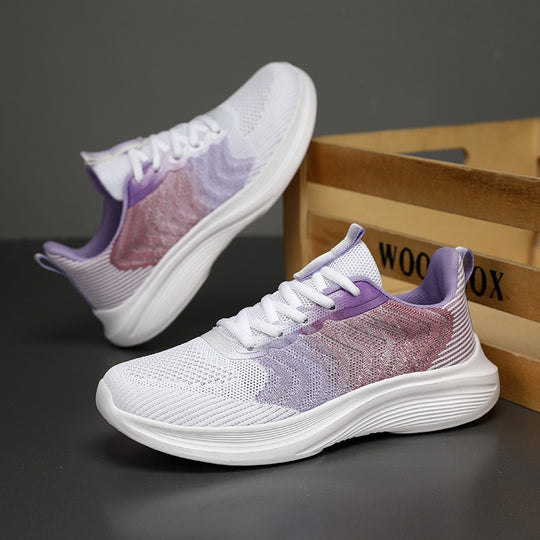 Damen Atmungsaktive Lauf-Sneaker mit flexiblem Strick-Obermaterial EB