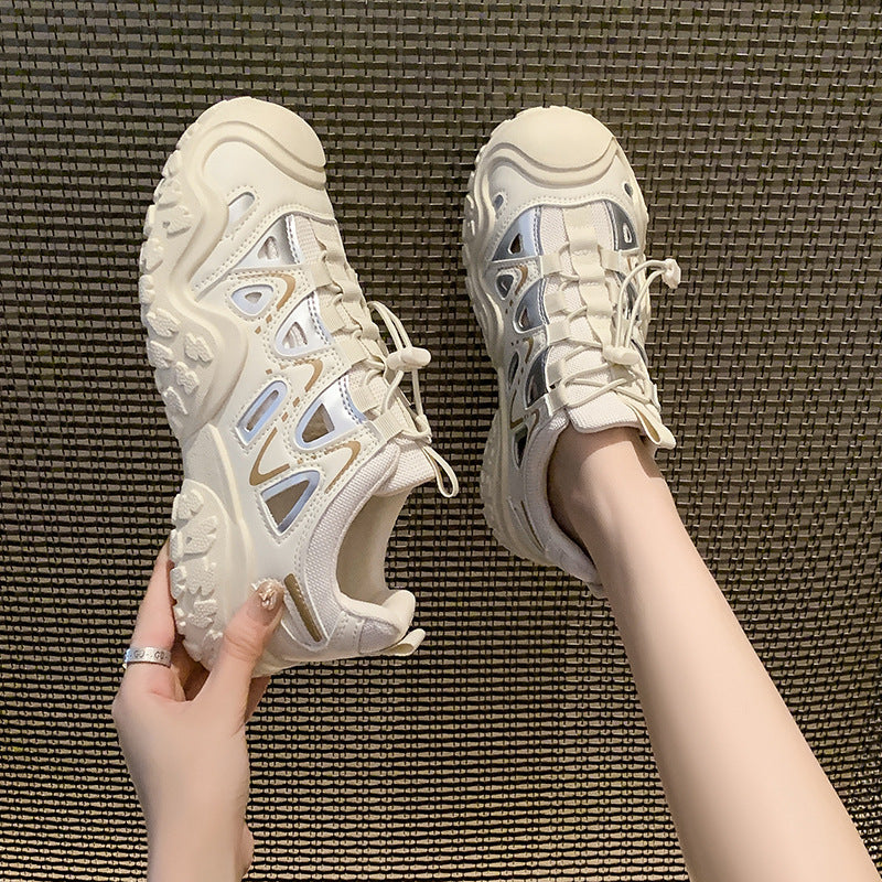 Damen Sportliche Sneaker mit atmungsaktiver Mesh-Oberfläche und rutschfester Sohle EB