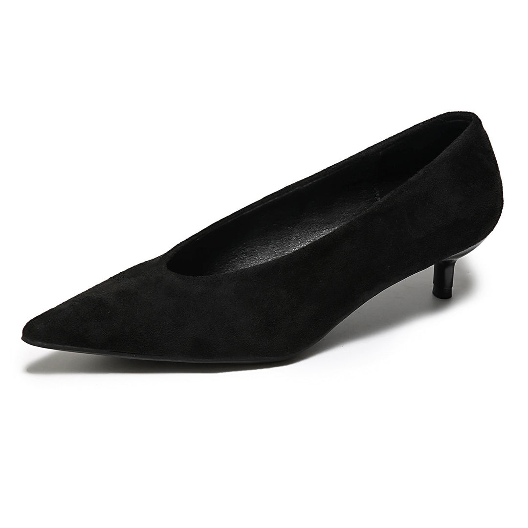 Damen Elegante Pumps aus hochwertigem Veloursleder mit geschmeidiger Form EB