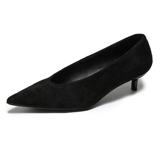 Damen Elegante Pumps aus hochwertigem Veloursleder mit geschmeidiger Form EB