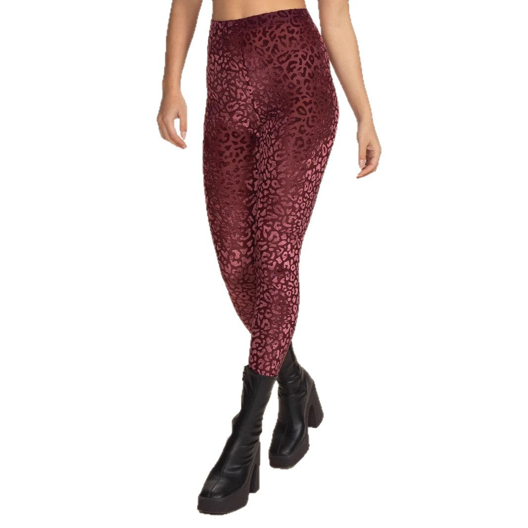 Damen Hochtaillierte Leggings mit animalischem Muster EB