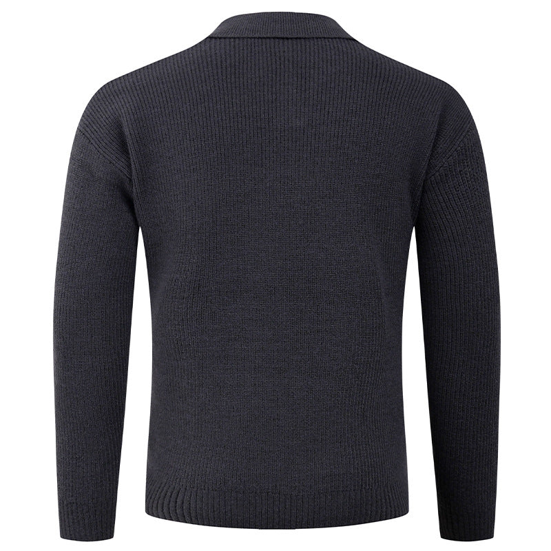 Herren lässiger Pullover mit modernem Kragen EB