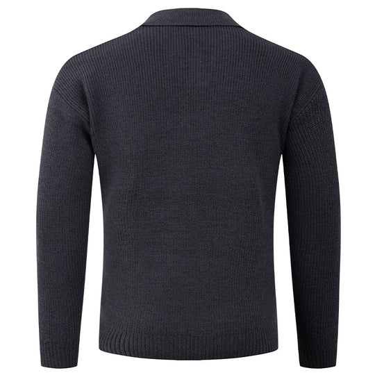 Herren lässiger Pullover mit modernem Kragen EB