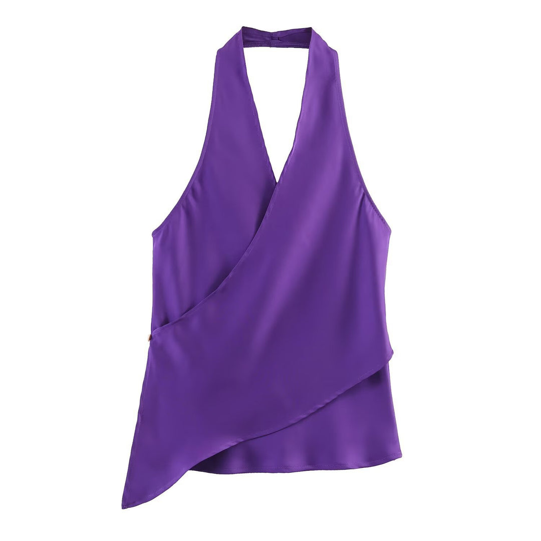 Damen Wickelbluse mit V-Ausschnitt EB