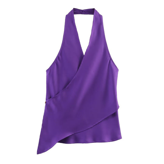 Damen Wickelbluse mit V-Ausschnitt EB