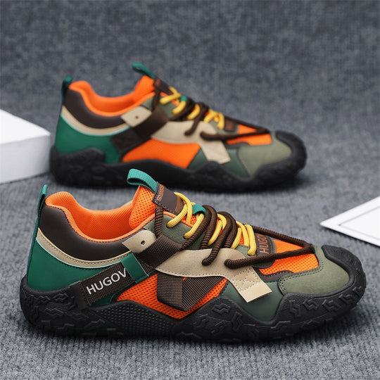 Herren Multimaterial-Trekkingsneaker mit verstärkter Zehenkappe, gepolsterter Fersenstütze und griffiger Offroad-Sohle EB