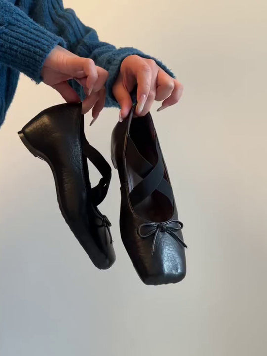 Damen Ballerinas mit elegantem Kreuzriemen und komfortabler Innensohle EB