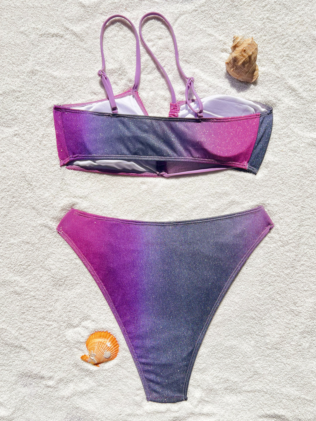 Damen Bikini mit asymmetrischem Design und Raffungen EB