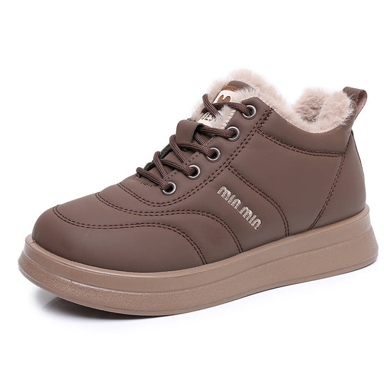 Damen Wärmende High-Top Sneakers mit kuscheligem Innenfutter und rutschfester Sohle EB