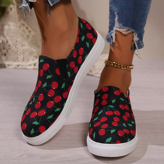 Damen Slip-On Sneakers mit fruchtigem Design EB