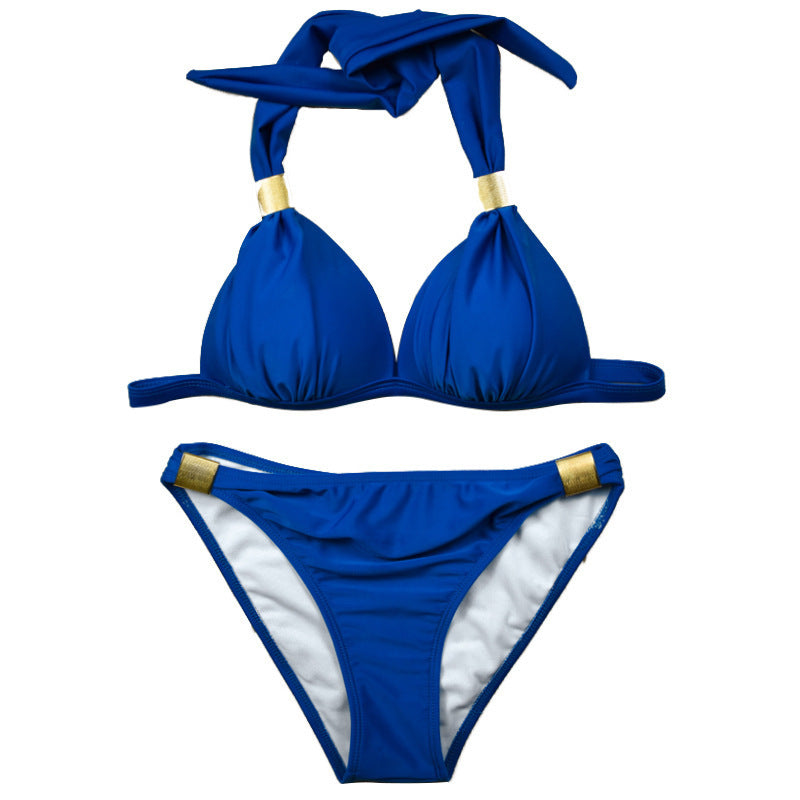 Damen Triangel-Bikini mit verstellbaren Trägern und schicker Knoten-Detail EB