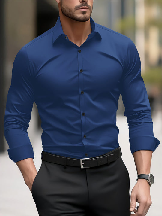 Herren Slim-Fit Langarmhemd mit modernem Schnitt und eleganten Akzenten EB