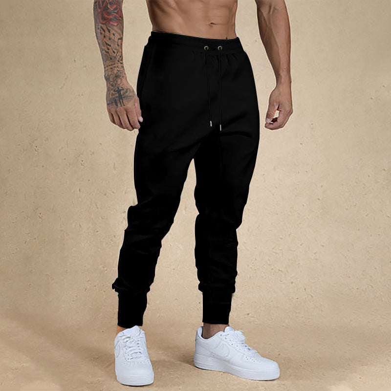 Herren nan athletische Frottee-Jogginghose mit hohem Bund Kordelzug und schmal zulaufenden Rippbündchen EB