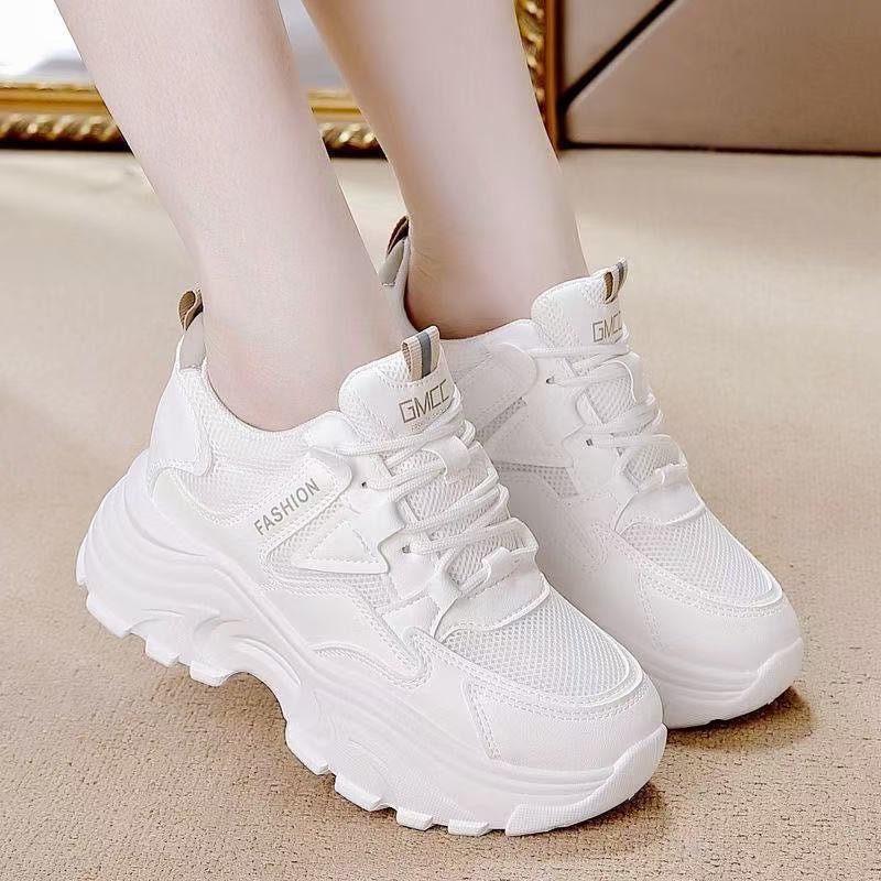 Damen Chunky Sneakers mit sportlichem Design und atmungsaktiver Obermaterialkombination EB