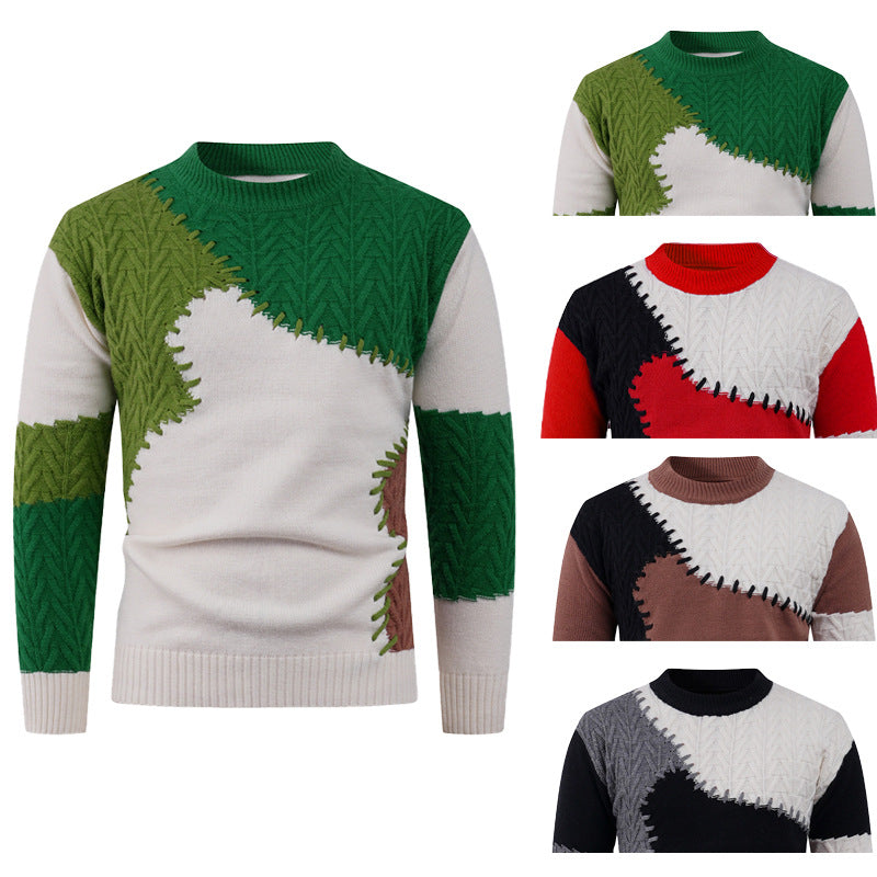 Herren Stilvoller Strickpullover mit einzigartigen geometrischen Mustern EB