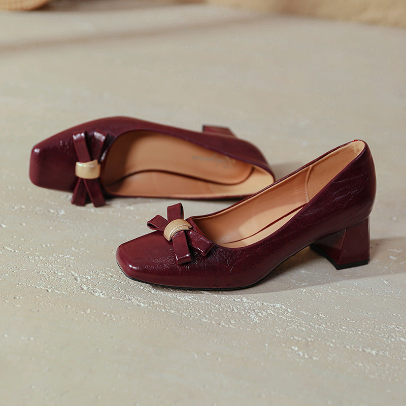 Damen elegante Schuhe mit Blockabsatz EB