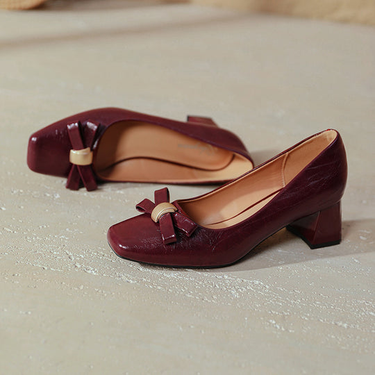Damen elegante Schuhe mit Blockabsatz EB
