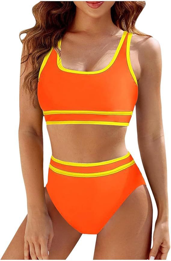 Damen Hochtailliertes Sport-Bikini-Set EB