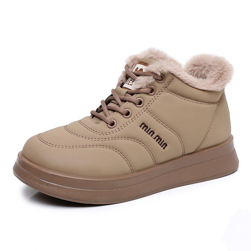 Damen Sportliche Winter Sneakers mit warmem Futter und robuster Sohle EB