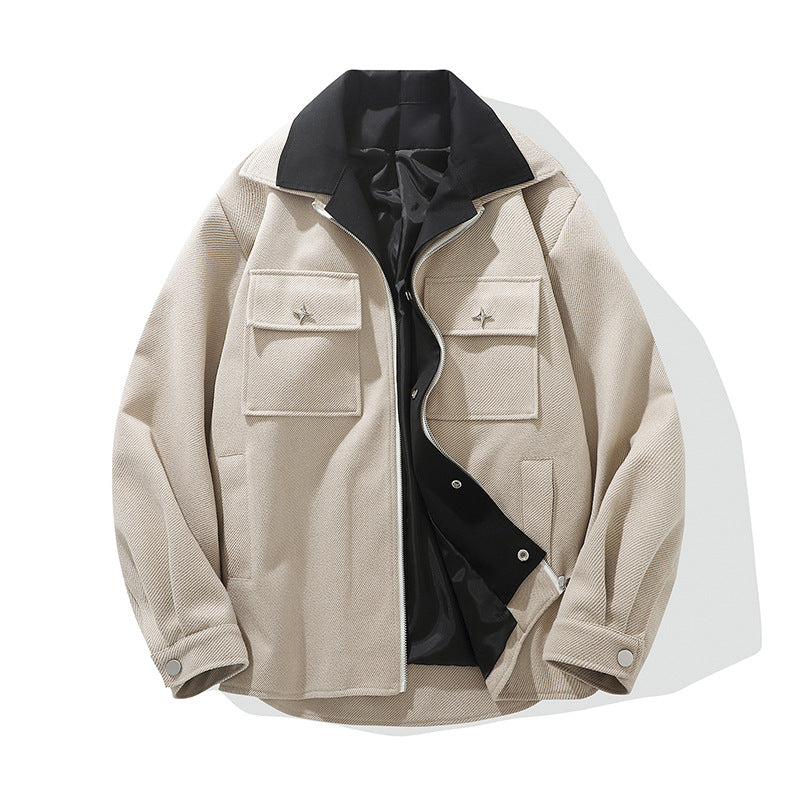 Herren trendige Übergangsjacke mit zwei praktischen Taschen EB