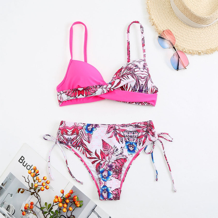 Damen Design-Bikini mit modernem Wickel-Detail EB