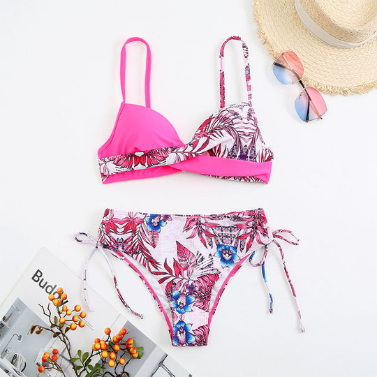 Damen Design-Bikini mit modernem Wickel-Detail EB