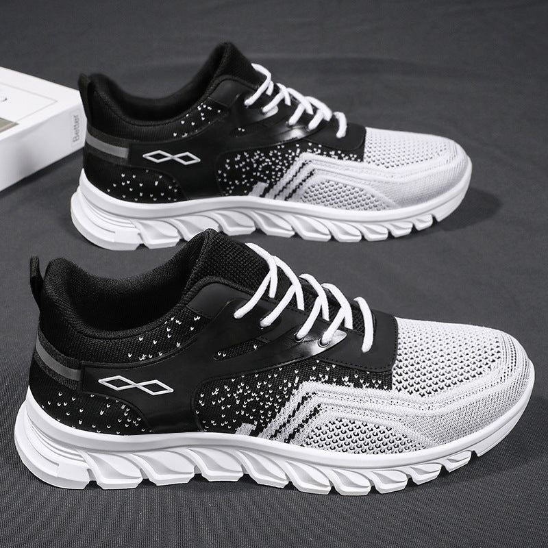 Herren nan flexibler Mesh-Running-Sneaker mit geformter Memory-Fußsohle und stoßdämpfender Wellenlaufsohle EB