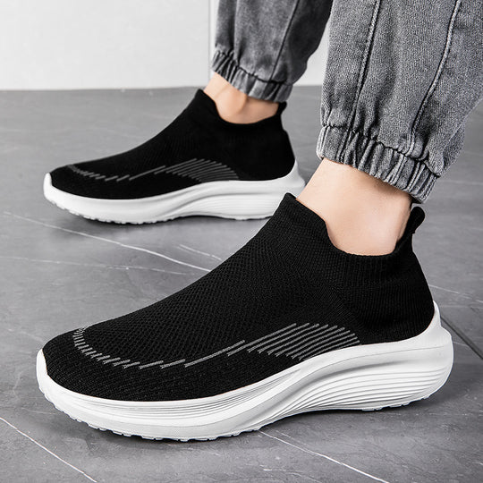 Damen Komfortable Slip-On Sneakers mit atmungsaktivem Obermaterial EB
