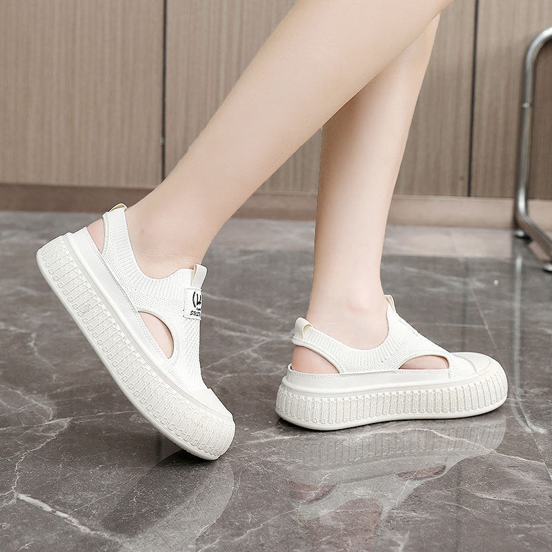 Damen Atmungsaktive Sommer-Slipper mit elastischem Einstieg und rutschfester Sohle EB