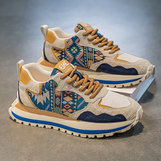 Damen Bequeme Ethno-Sneaker EB
