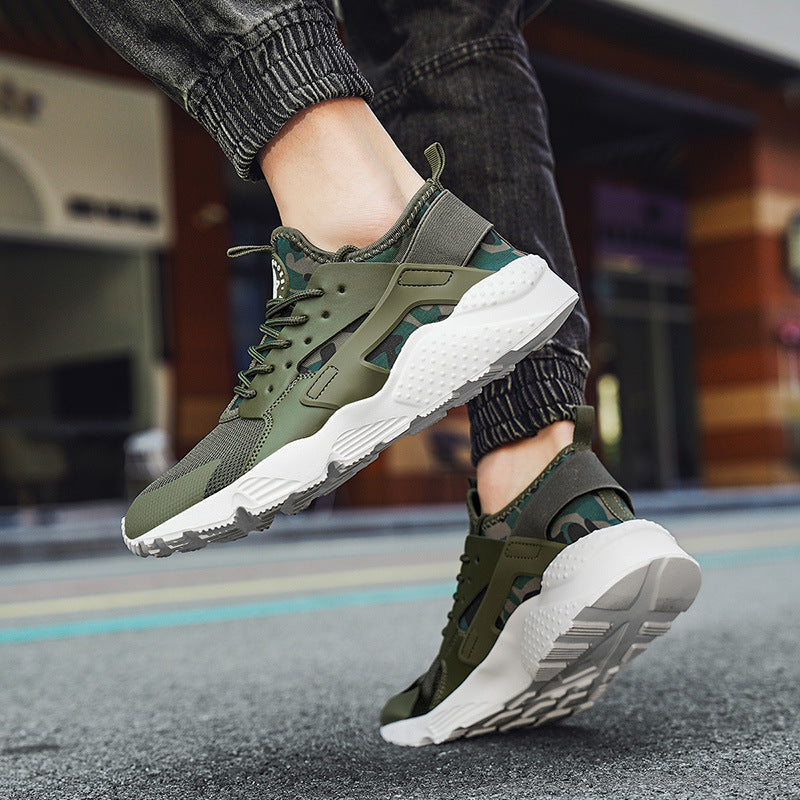 Herren sportlicher Training- und Lifestyle-Sneaker mit elastischem Fersenband, atmungsaktiver Strickkonstruktion und gedämpfter Wellen-EVA-Sohle EB