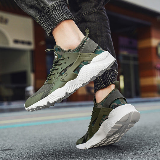 Herren sportlicher Training- und Lifestyle-Sneaker mit elastischem Fersenband, atmungsaktiver Strickkonstruktion und gedämpfter Wellen-EVA-Sohle EB