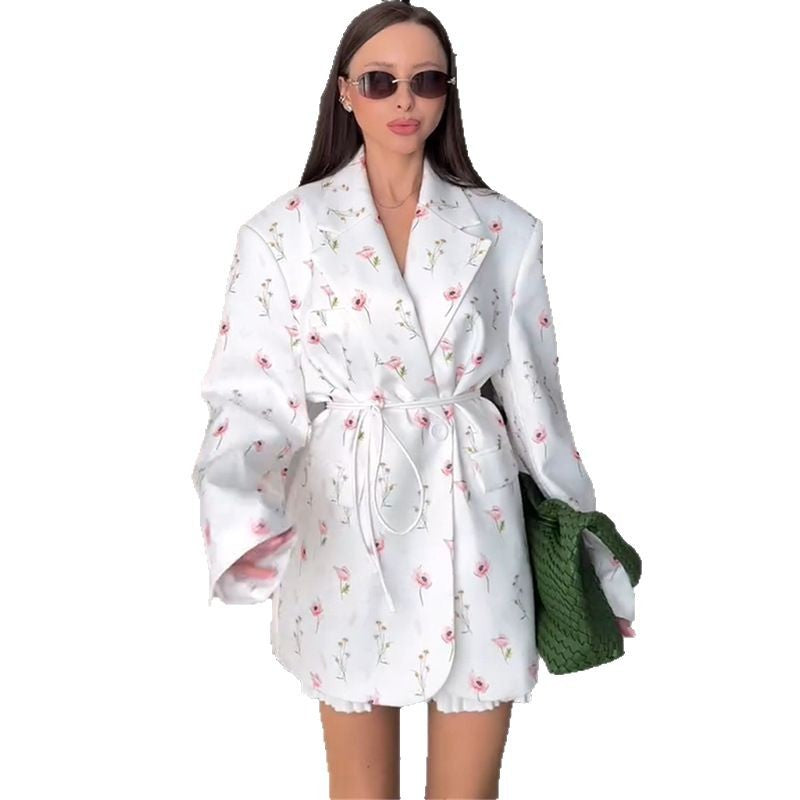 Damen Elegante Blazerjacke mit floralen Details EB
