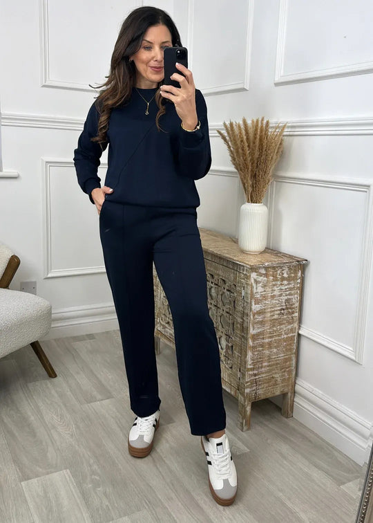 Damen sportliches Lounge-Set mit elastischem Bund und modernem Schnitt EB