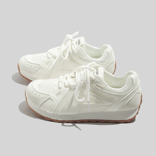 Damen Sportliche Sneakers mit atmungsaktiver Oberflächenstruktur und rutschfester Gummisohle EB