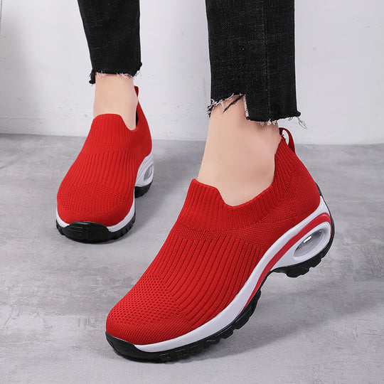 Damen Komfortable Slip-On Laufschuhe mit dämpfender Sohle EB