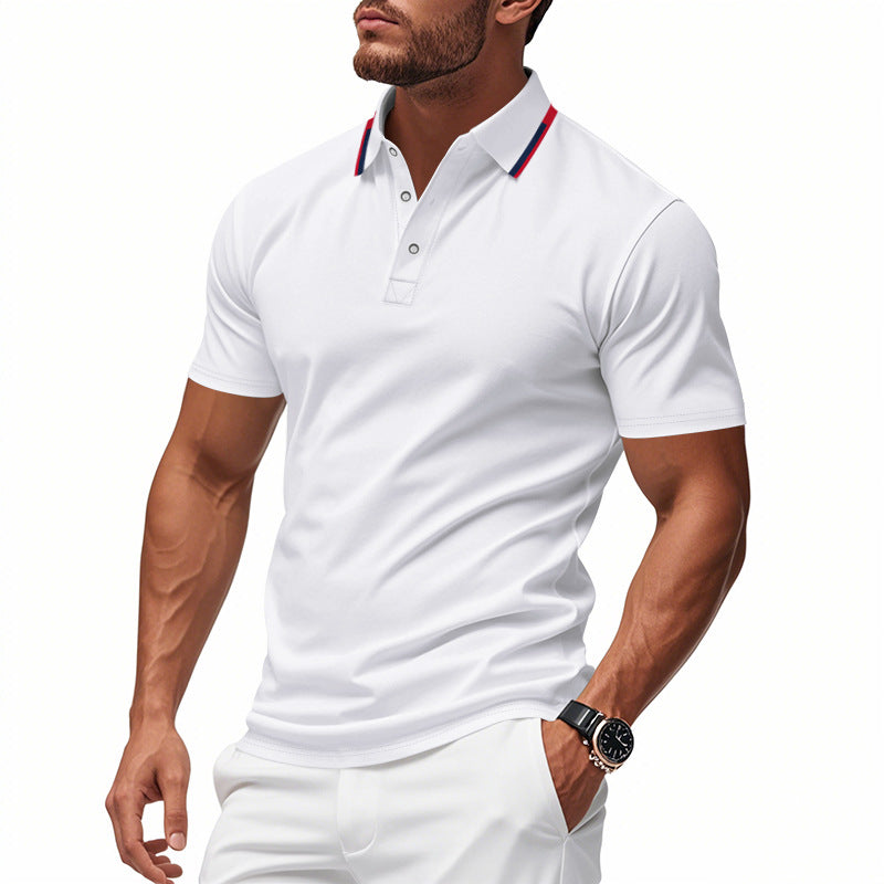 Herren Polo-Shirt mit modernem Kragen und atmungsaktiver Struktur EB