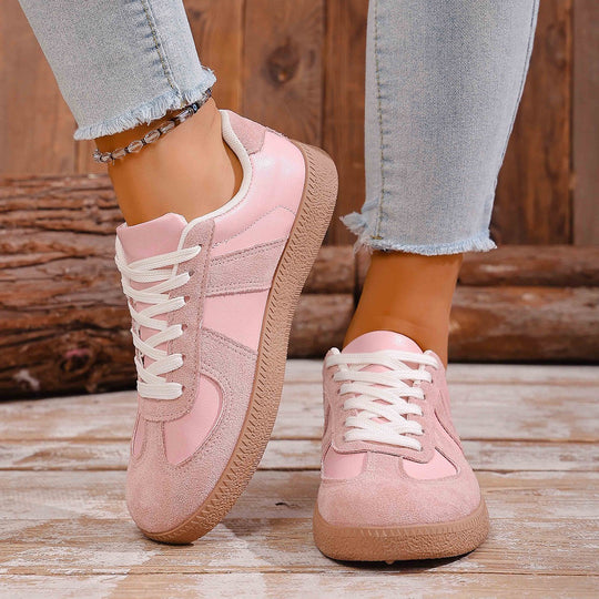 Damen Schnür-Sneaker aus Wildleder und Kunstleder EB