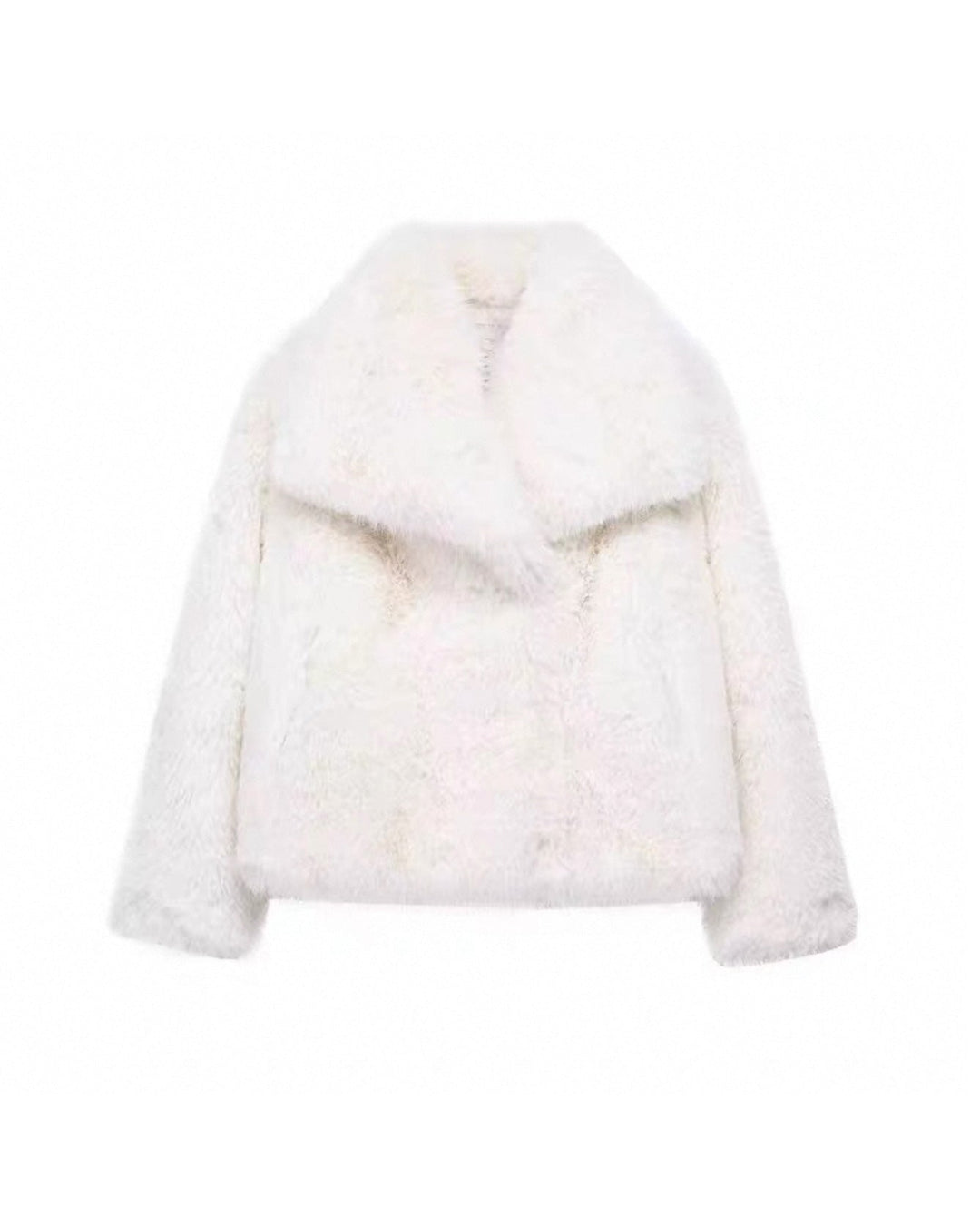 EB | Embrace Cropped Große Revers Plüschjacke