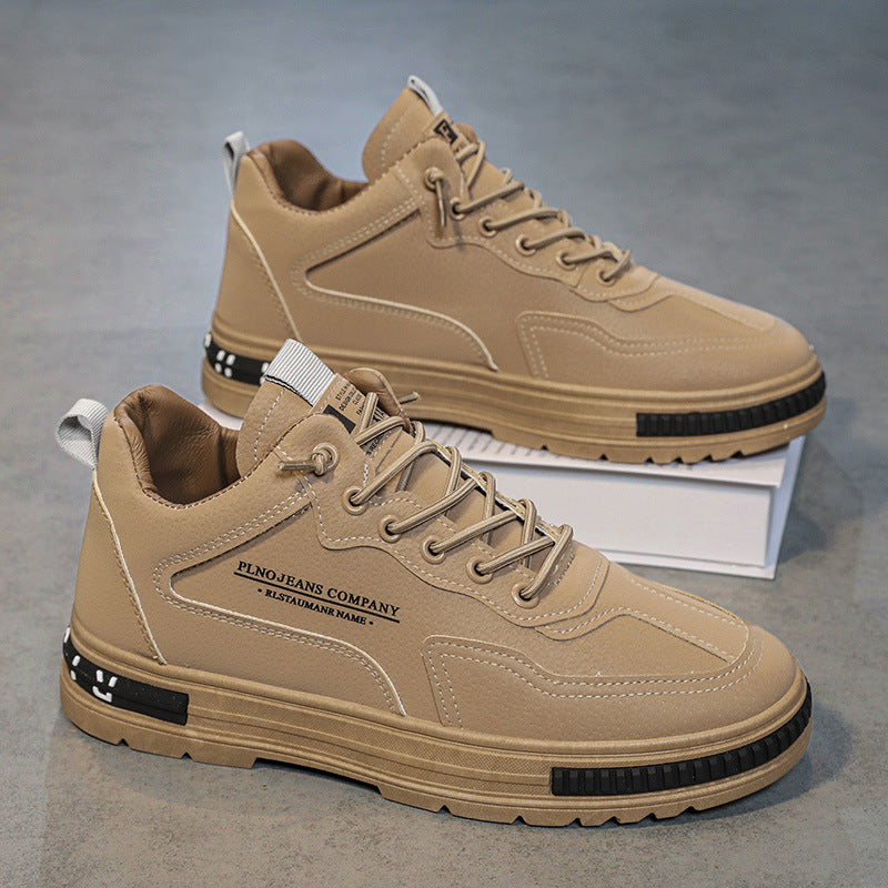 Herren Modische Leder Sneakers mit atmungsaktiver Konstruktion EB