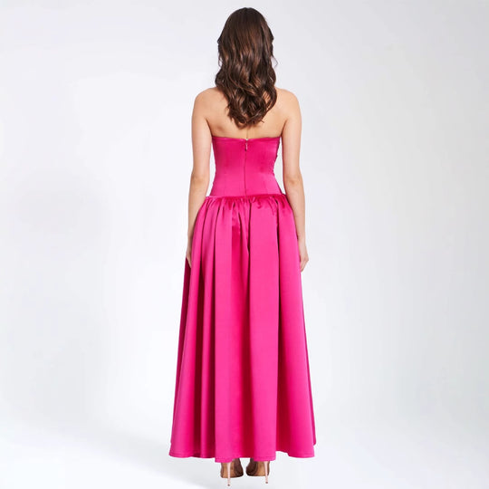 Damen Ballkleid mit schwingendem Rock und elegantem Korsett-Oberteil EB