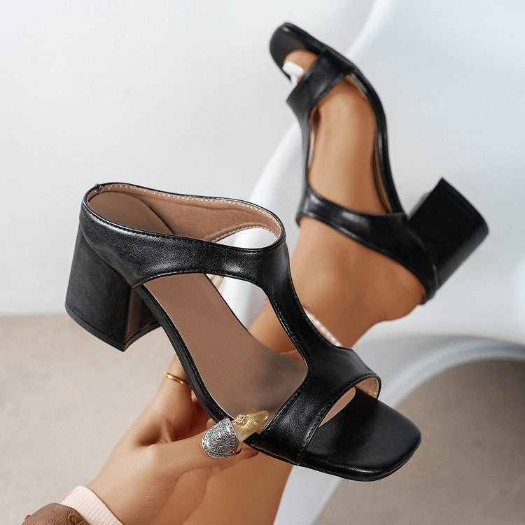 Damen Komfortable Sandalen mit elegantem Blockabsatz EB