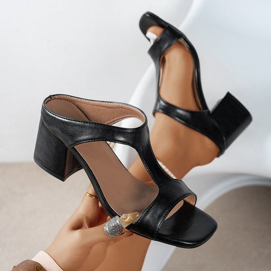 Damen Komfortable Sandalen mit elegantem Blockabsatz EB