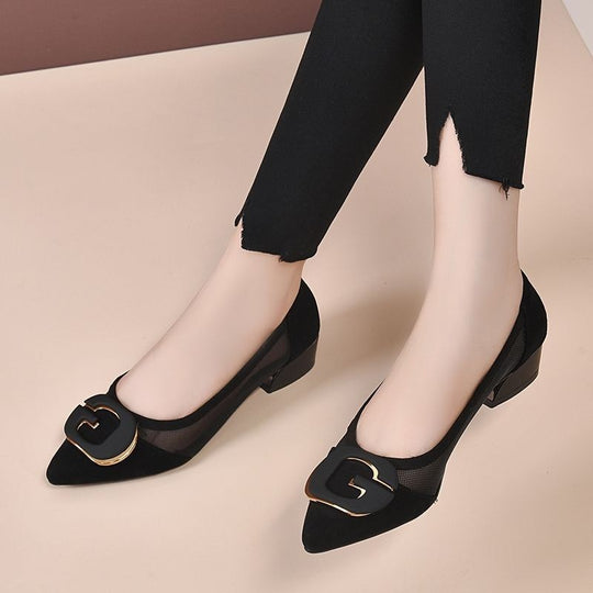 Damen Elegante Ballerinas mit modischem Applikationen EB