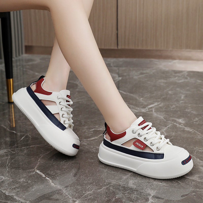 Damen modische Sneaker mit innovativem Sohlendesign und atmungsaktiver Obermaterialstruktur EB