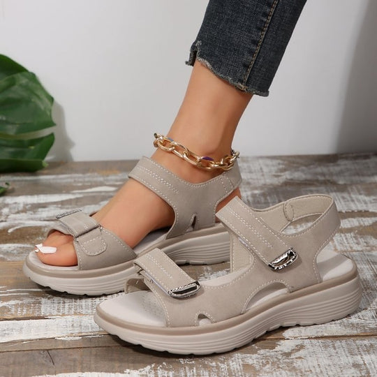 Damen Komfortable Sandalen mit verstellbaren Riemen und ergonomischer Fußbettung EB