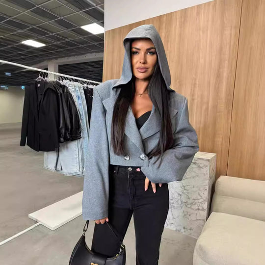Damen Sportliches Kleid mit Kragen und langen Ärmeln EB