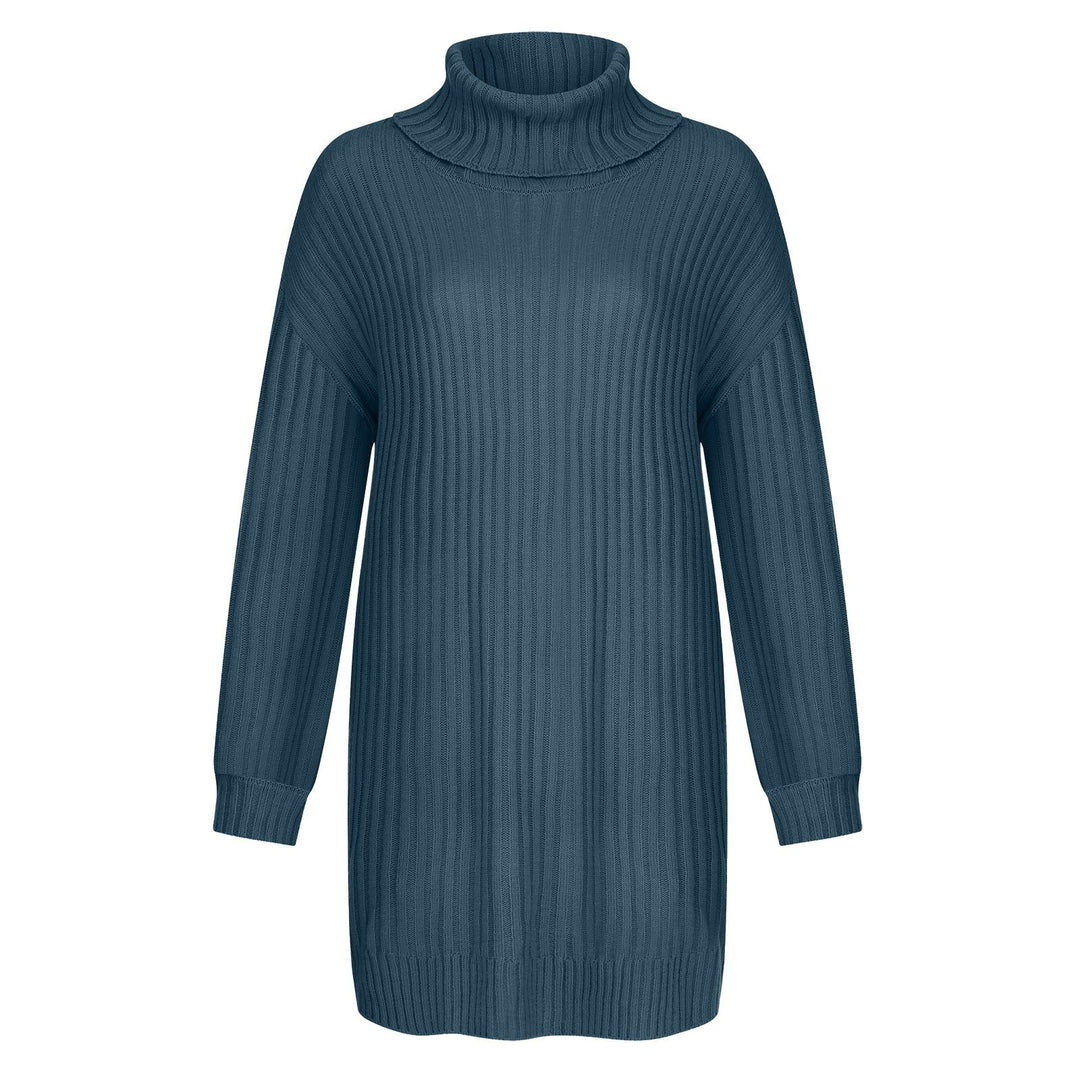 Damen Strickkleid mit hohem Kragen EB