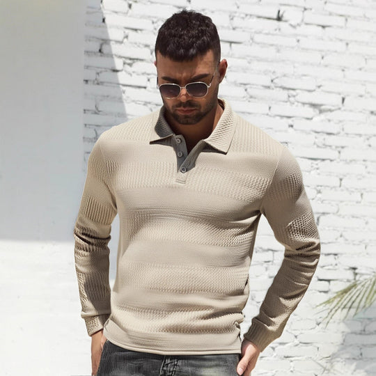 Herren Langarm Poloshirt EB