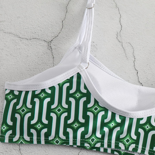 Damen Bikini-Set mit verträumtem geometrischem Muster EB